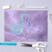 Papier Mousseline Les notes pourpres de musique soustraient le (Artisanat)