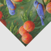 Papier Mousseline Les oiseaux bleus dans le verger d'un bracelet (Détail)