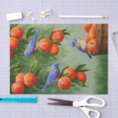 Papier Mousseline Les oiseaux bleus dans le verger d'un bracelet (Artisanat)