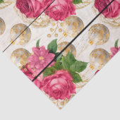 Papier Mousseline Les ornements de Noël de la rose rose sur la page  (Détail)