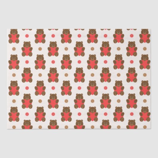 Papier Mousseline Les ours d'amour (Recto)
