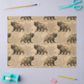 Papier Mousseline Les ours sur la page de découpage Brown (Artisanat)