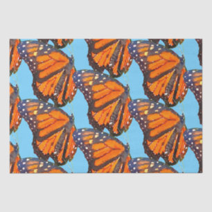 Papier Mousseline Les papillons de Monarch Orange Watercolor dans le