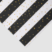 Papier Mousseline Les parties scintillantes noires de faux d'or (Détail)