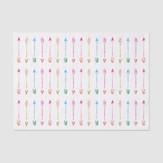 Papier Mousseline Les Patters de Bohemian Watercolor Arrows (Recto)