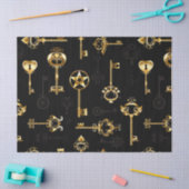Papier Mousseline Les Patters de Seamless avec Golden Keys (Artisanat)