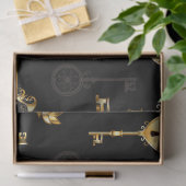 Papier Mousseline Les Patters de Seamless avec Golden Keys (Cadeau)