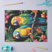 Papier Mousseline Les perroquets tropicaux (Artisanat)