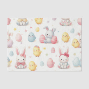 Papier Mousseline Les Petits Poussins et Lapins