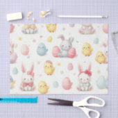 Papier Mousseline Les Petits Poussins & Lapins (Artisanat)