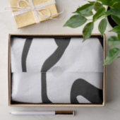 Papier Mousseline Les Plongeurs : Noir et Blanc Abstrait (Cadeau)