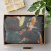 Papier Mousseline Les poissons chinois nagent dans l'eau (Cadeau)