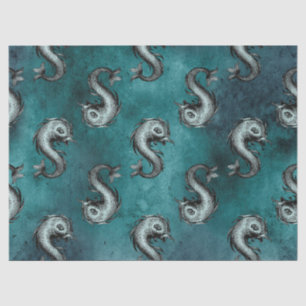Papier Mousseline Les poissons comme la mer créent une déco verte/Tu