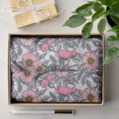 Papier Mousseline Les poulets dans la nature rose, rose et gris (Cadeau)