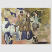 Papier Mousseline Les rabats Rétro à Paris Découpage, Artisanat, (Recto)