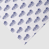 Papier Mousseline Les rameurs de Crew Row s'affrontent avec le bleu  (Détail)