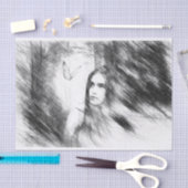 Papier Mousseline Les rêves de papillons au charbon (Artisanat)