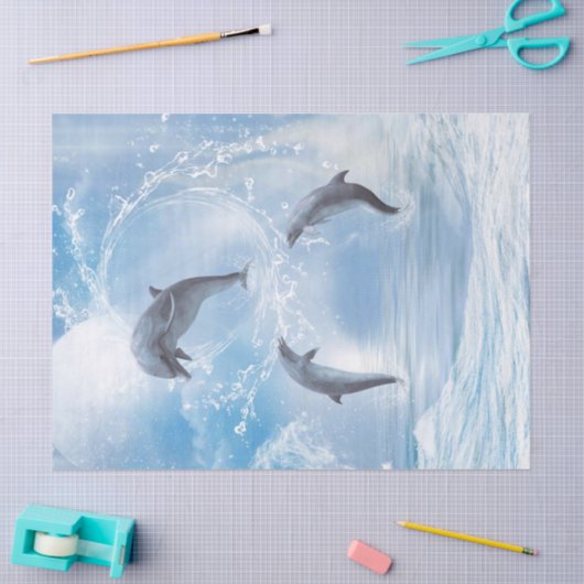 Papier Mousseline Les Rêves Des Dauphins (Artisanat)