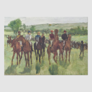 Papier Mousseline Les Riders, par Edgar Degas, 1885 chevaux jockeys