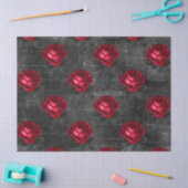 Papier Mousseline Les roses rouges et l'écriture sur la page de déco (Artisanat)