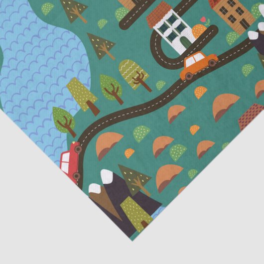 Papier Mousseline Les routes de la ville (Détail)