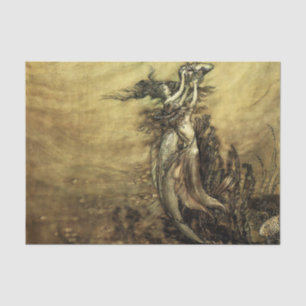 Papier Mousseline "Les sirènes du Rhin" par Arthur Rackham