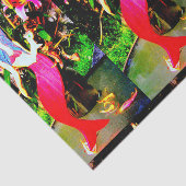 Papier Mousseline Les sirènes rouges font la fête (Détail)