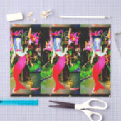 Papier Mousseline Les sirènes rouges font la fête (Artisanat)