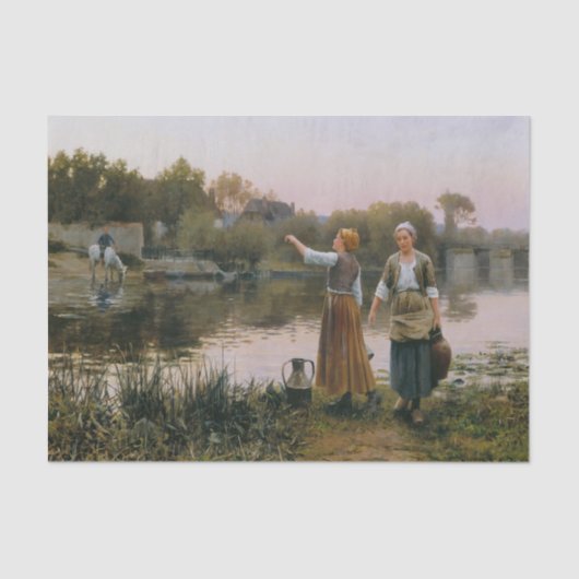 Papier Mousseline Les transporteurs d'eau par Daniel Ridgway Knight (Recto)