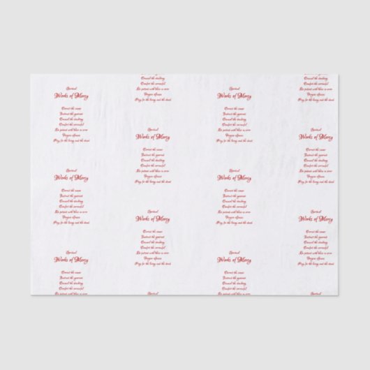 Papier Mousseline Les travaux spirituels de la pitié (Recto)