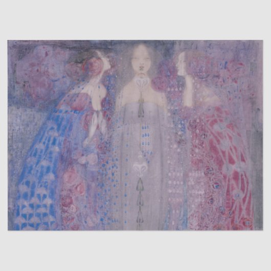 Papier Mousseline Les trois parfums, Margaret Macdonald Mackintosh (Recto)
