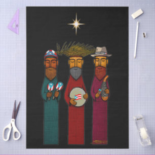Papier Mousseline Les Trois Rois Mages Portoricains – Parranda