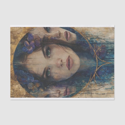 Papier Mousseline Les trois visages (Recto)