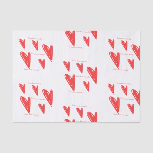 Papier Mousseline Les Twins Ont Plus De Papier Tissu Amusant (Recto)