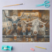 Papier Mousseline Les vaches-taureaux dans un salon de l'Ouest (Artisanat)