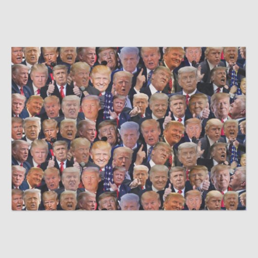 Papier Mousseline Les Visages Drôle De Trump (Recto)