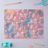 Papier Mousseline Les yeux de chat rose Turquoise  Élégant Texture c (Artisanat)