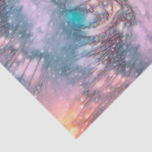 Papier Mousseline Les yeux de chat rose Turquoise  Élégant Texture c (Détail)