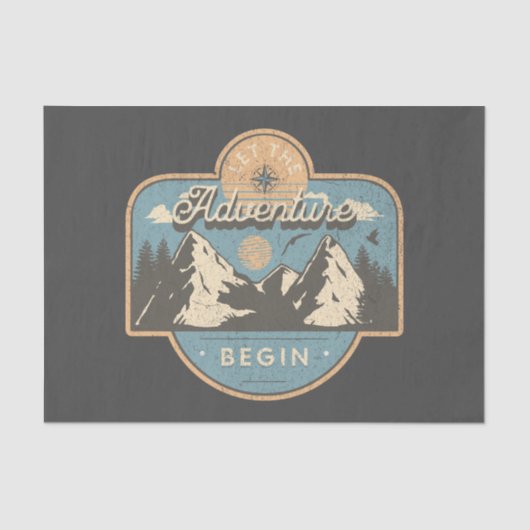 Papier Mousseline Let the adventure begin (Recto)