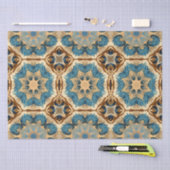 Papier Mousseline L'étoile forme Art Déco, Bleu et Brown (Artisanat)