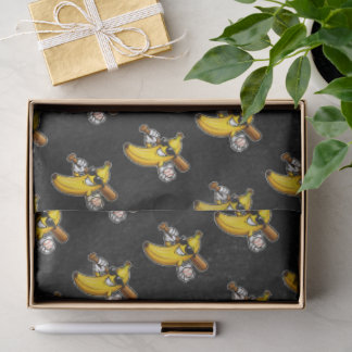 Papier Mousseline Lets Go Bananas Retro Baseball Banana Funny