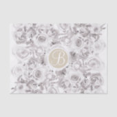 Papier Mousseline LETTRE BLANCHE Rose D'Hiver Russe (Recto)