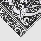 Papier Mousseline Lettre C Monogramme médiéval Art Nouveau (Détail)