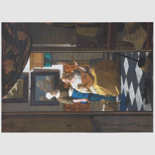 Papier Mousseline Lettre d'amour, Johannes Vermeer (Recto)