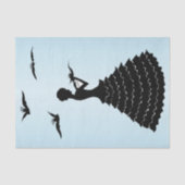 Papier Mousseline Lettre d'amour vintage Lady Silhouette Doses (Recto)