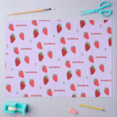 Papier Mousseline Lettre fraise S sur pourpre | Motif alphabet (Artisanat)