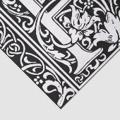 Papier Mousseline Lettre H Monogramme médiéval Art Nouveau (Détail)