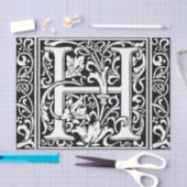 Papier Mousseline Lettre H Monogramme médiéval Art Nouveau (Artisanat)