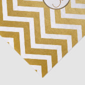 Papier Mousseline Lettre initiale de monogramme à impression chevron (Détail)