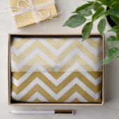 Papier Mousseline Lettre initiale de monogramme à impression chevron (Cadeau)